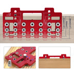 Adjustable Shelf Pin Drilling Guide Jig, Aluminum Cabinet Handle Punch Locator Set