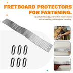 Stainless Steel Guitar Fretboard Guard Protector with Rubber Bands for Fret Repair and Polishing