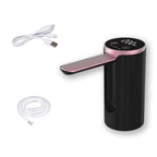 Smart Rechargeable Water Bottle Pump with LED Display Touch Control 1200mAh and Preset Dispensing Modes