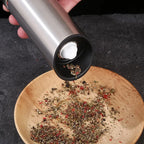 Rechargeable Electric Salt and Pepper Grinder Set 2PCS with Stainless Steel and Glass Spice Mills