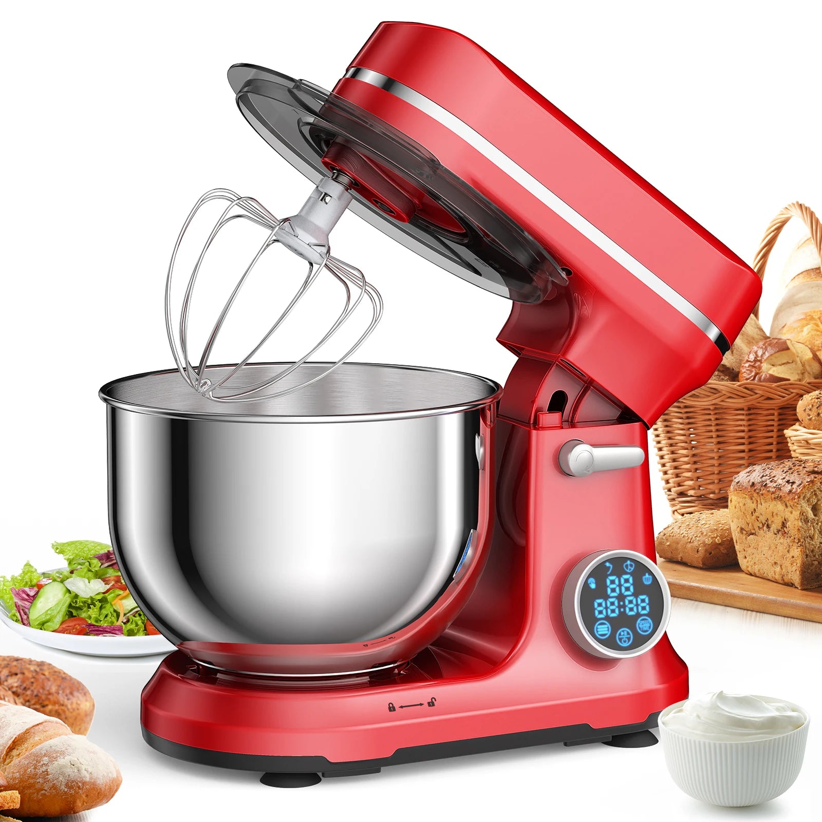 1200W Electric Stand Mixer 5L Bowl 11 Speed Tilt-Head Kitchen Food Mixer with Attachments