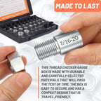 Thread Checker Gauge Set 52 Piece Metric and Inch Bolt Nut Thread Identifier with Storage Case