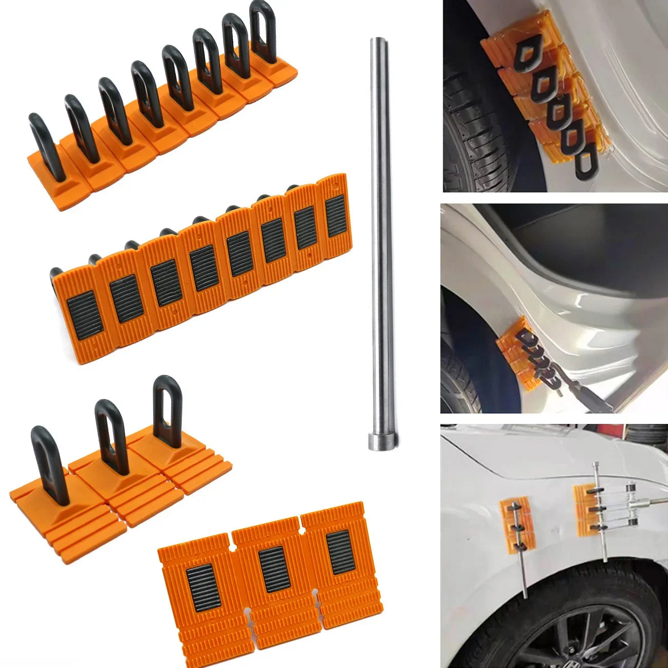 Paintless Dent Repair Kit with Dent Lifter and 17 Pull Tabs for Vehicle Body Panel Repair