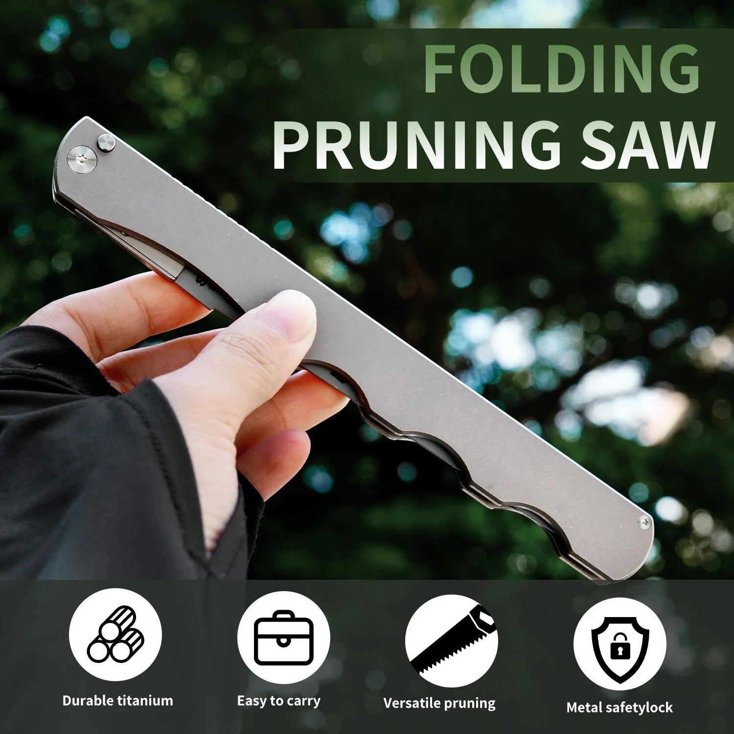 Portable Pocket Folding Saw Multifunctional Outdoor Camping Logging and Pruning Tool