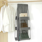 Hanging Closet Organizer 6 Pocket Storage Bag for Handbags Accessories and Sundries