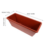 6pcs Large Rectangular Plant Pots with Trays Plastic Balcony Garden Flower Planters