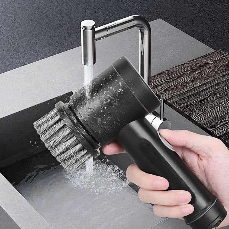 Cordless Electric Cleaning Brush USB Rechargeable Waterproof Multi-Purpose Kitchen Bathroom Scrubber