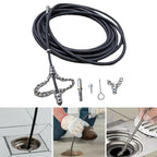 Portable Manual Drain Auger Pipe Cleaner 300–1000cm (3–10m) Flexible Cable for Kitchen Sink and Bathroom Drains