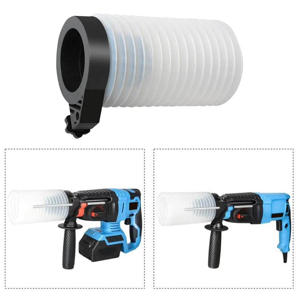 Portable Drill Dust Collector Cover with Rubber Catch Bowl for Rotary Hammer and Electric Drill