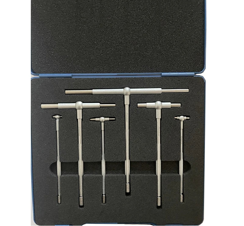 Heavy Duty Telescoping Hole Gauge Set 6 Piece Internal Measurement Tool 8–150mm with Storage Case