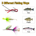 Portable Survival Fishing Kit 25pcs with Hooks Line and Lures Compact Outdoor Fishing Set