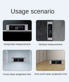 Digital Laser Angle Meter with Dual Line Projection and Magnetic Base for Construction and DIY