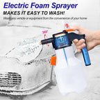 Portable Cordless Electric Foam Sprayer 2L 8 Bar Rechargeable Cleaning Washer Bottle