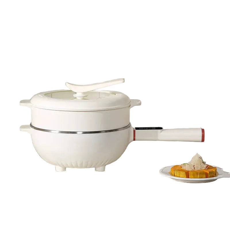 Electric Hot Pot 4.5L 1350W Non-Stick Multi-Function Cooking Pot with Steamer 220-240V