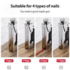 Heavy Duty Manual Staple Gun Kit with 800 Staples and Staple Remover for Carpentry DIY and Home Repairs