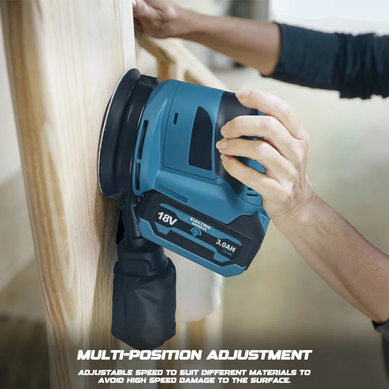 Cordless Brushless Random Orbital Sander 125mm 18V Variable Speed for 18V Lithium Battery Skin Only