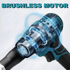 Cordless Brushless Electric Rivet Gun 2.4-5.0mm Automatic Riveting Tool for 18V Lithium Battery