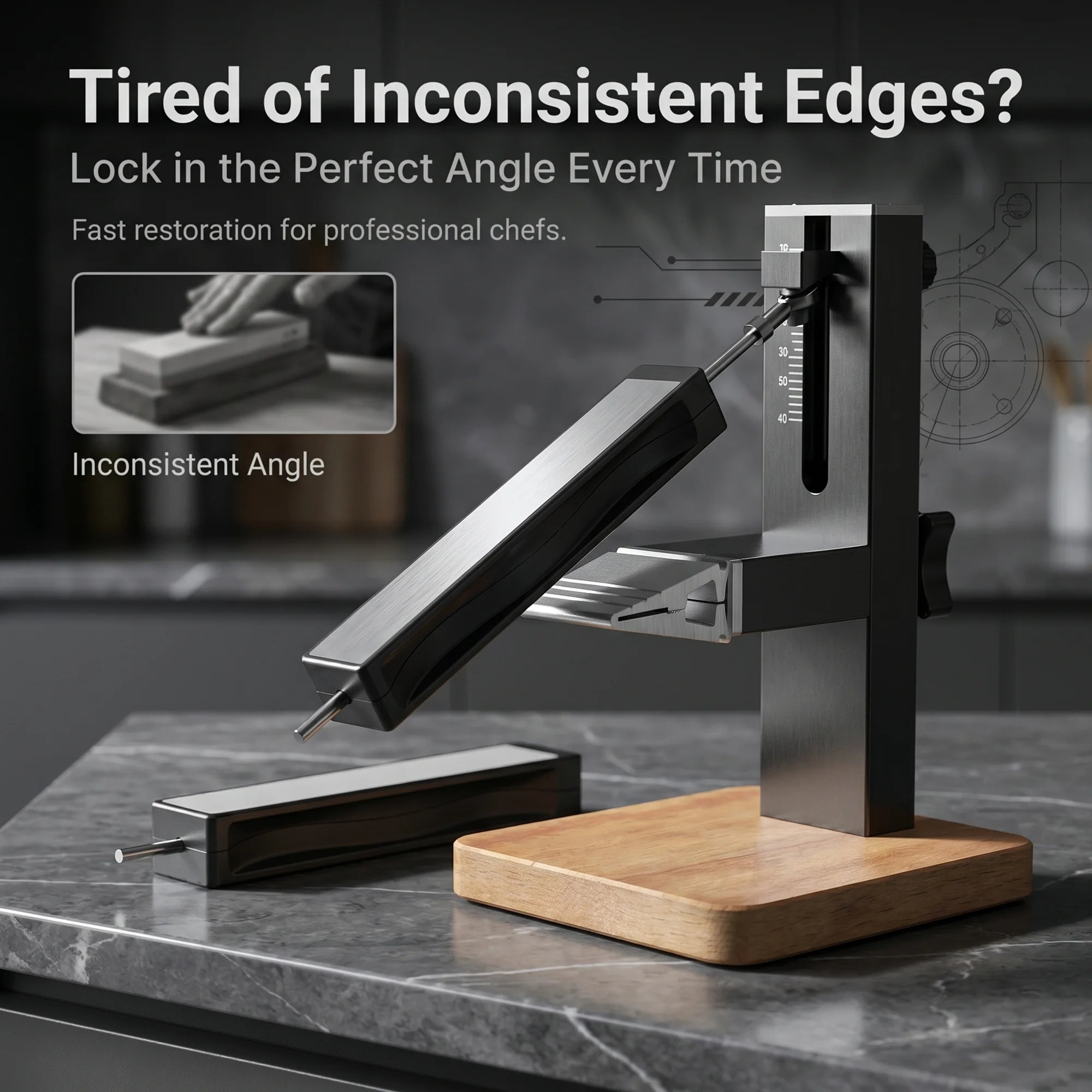 Adjustable Precision Knife Sharpener System with Diamond Sharpening Stones Metal Sharpening Kit