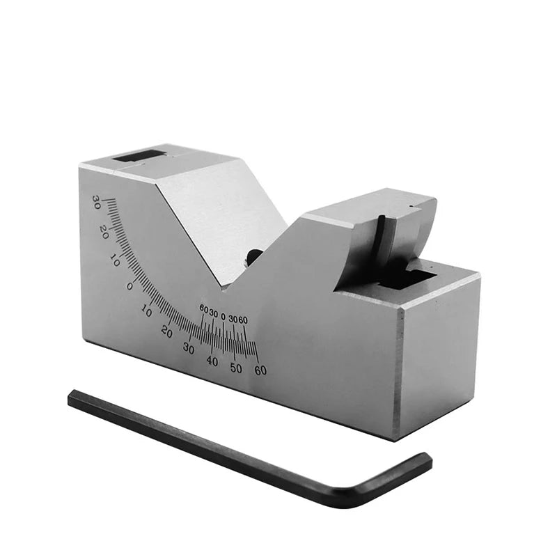 Precision Adjustable Angle Block 0–60° V Block Tool for Milling Machine and Drill Press Setup