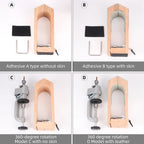 Leather Stitching Pony 360 Degree Rotating Wooden Sewing Clamp with Desktop Mount for Leathercraft