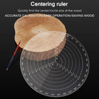Acrylic Round Centre Finder Ruler for Wood Turning Lathe Work and Precise Circle Drawing