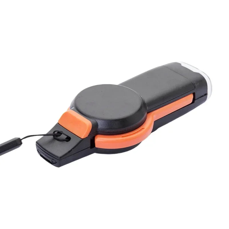 Portable 7-in-1 Outdoor Survival Tool with Compass, LED Flashlight, Whistle and Thermometer
