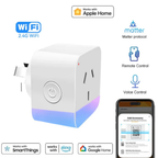 Smart AU Power Outlet Plug with 2.4GHz WiFi – App Control and Voice Commands for Home Automation