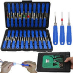 Terminal Removal Tool Kit 41 Piece Multi-Function Electrical Connector Depinning Set with Storage Case