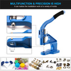 Manual Leather Rivet Hand Press Machine with Double Cap Rivet Dies and Eyelet Tools