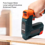 Portable Cordless Electric Staple Gun 2000mAh Rechargeable Nail Stapler with 6mm & 10mm Staples USB Charging