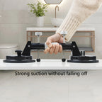 Portable Aluminum Alloy Dual Suction Cup Glass Lifter 41cm for Tile Mirror and Panel Handling