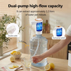 Rechargeable Automatic Water Dispenser Pump for 2-5 Gallon Bottles with Dual Pump USB Charging