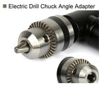 Right Angle Drill Attachment 90 Degree Adapter with 0.8-10mm Chuck for Wood and Metal Drilling