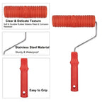 Reusable Wood Grain Paint Roller with Handle Decorative Texture Tool for DIY Home Projects