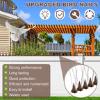 Bird Spike Strips 10 Pack Stainless Steel Anti Bird Deterrent for Fence Roof Balcony Window Ledge
