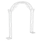 Metal Wedding Arch Backdrop Stand 220 x 30 x 240cm White Garden Trellis Frame for Events and Decorations