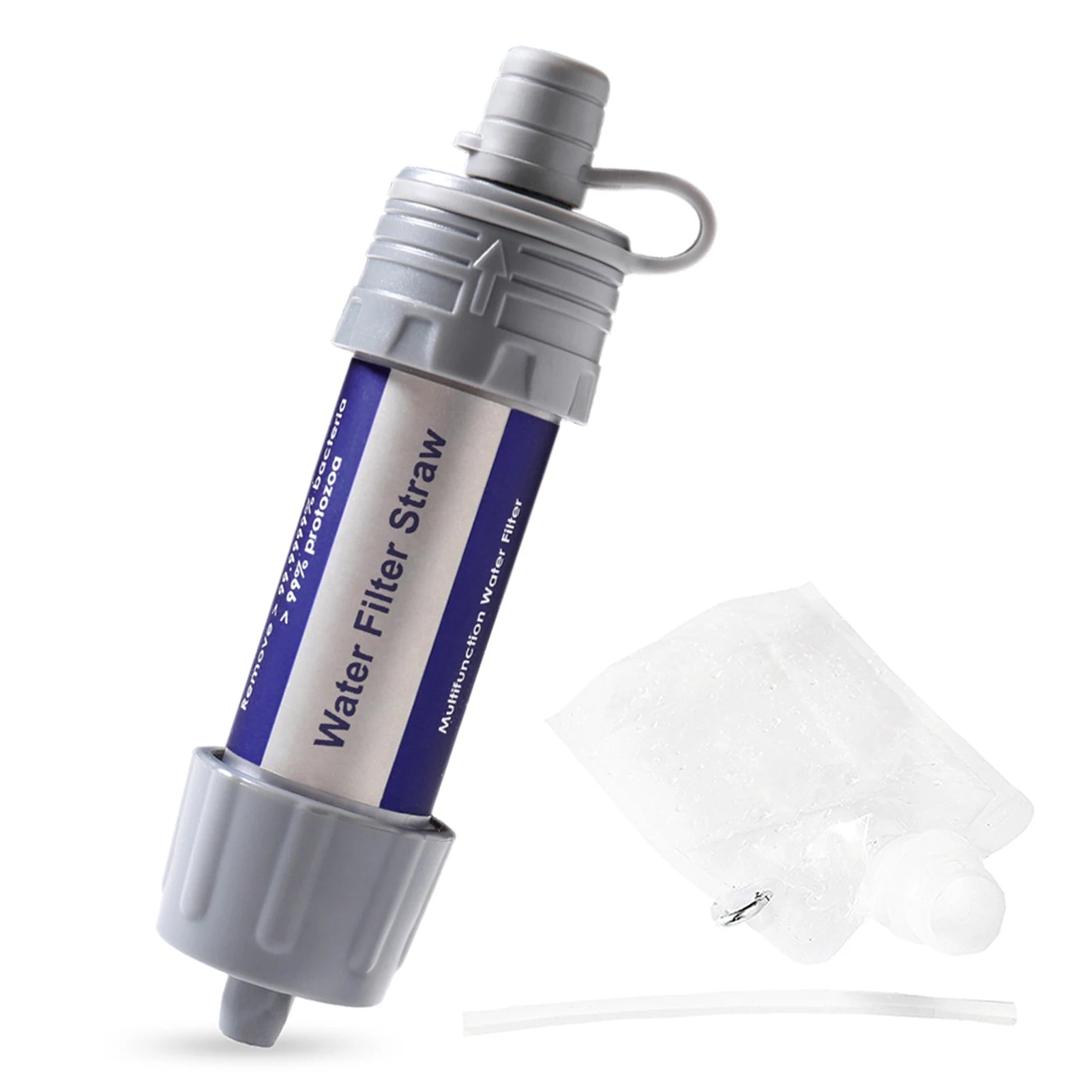 Compact Outdoor Water Filter Straw Portable Drinking Water Filtration Tool for Camping and Travel