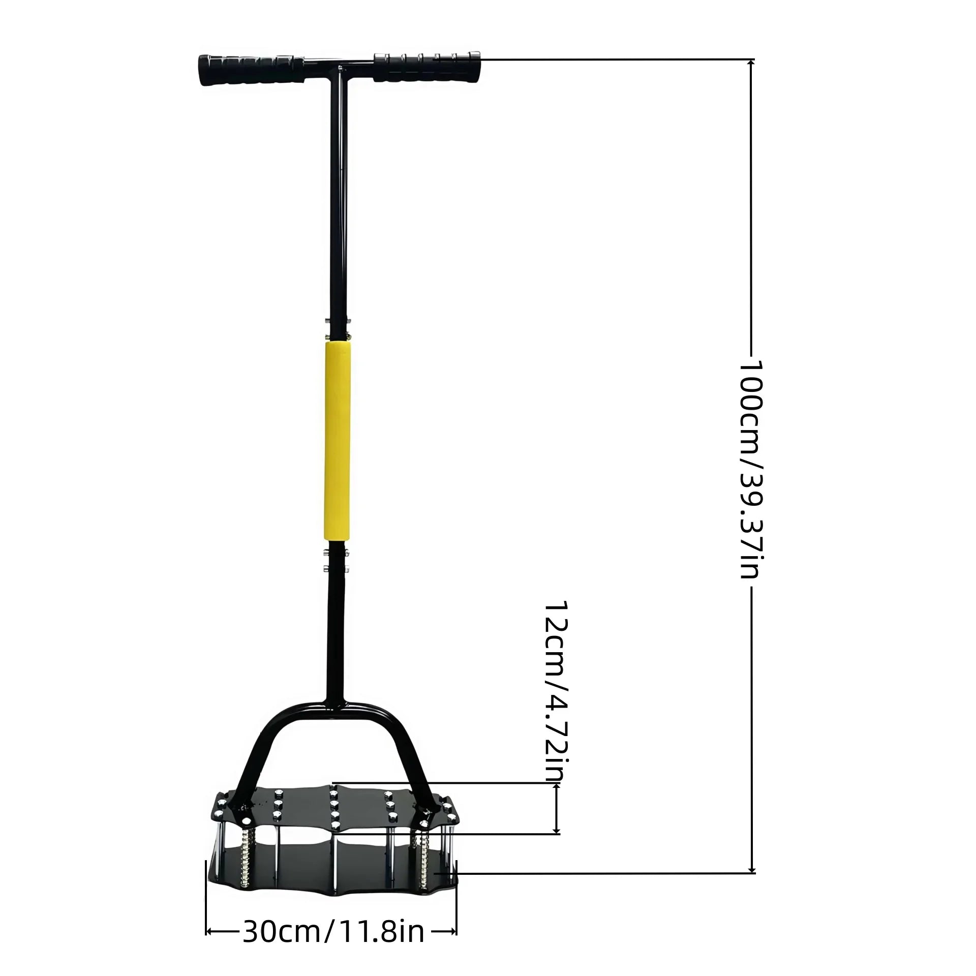 Stainless Steel Spring Tiller Manual Garden Cultivator for Soil Loosening, Weed Removal and Aeration