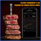 Smart Wireless Meat Thermometer with Bluetooth and LCD Display for BBQ Grill Oven Cooking