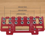Adjustable Shelf Pin Drilling Guide Jig, Aluminum Cabinet Handle Punch Locator Set