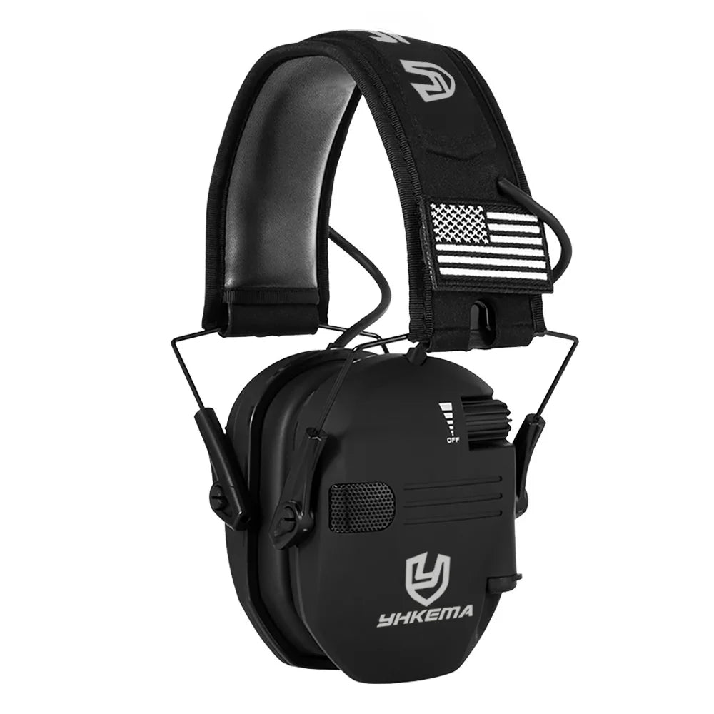 Electronic Noise Reduction Earmuffs 23dB Adjustable Sound Amplification Headset with AUX Input