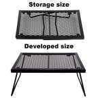 Foldable Campfire Grill Grate Heavy Duty Over Fire Cooking Rack for Camping Picnic Fire Pit