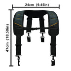Heavy Duty 2-in-1 Tool Belt Set with Adjustable Suspenders Oxford Cloth Work Support System