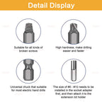 Broken Screw Extractor Set High-Speed Steel Damaged Bolt Remover 20-Piece Drill Bit Kit
