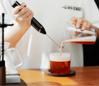 Cordless Rechargeable Electric Milk Frother 5V 2.5W Handheld Foam Maker with SUS304 Stainless Steel Whisk