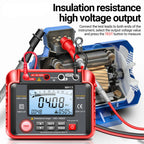Digital Insulation Resistance Tester Megohmmeter with Backlit Display and Data Storage
