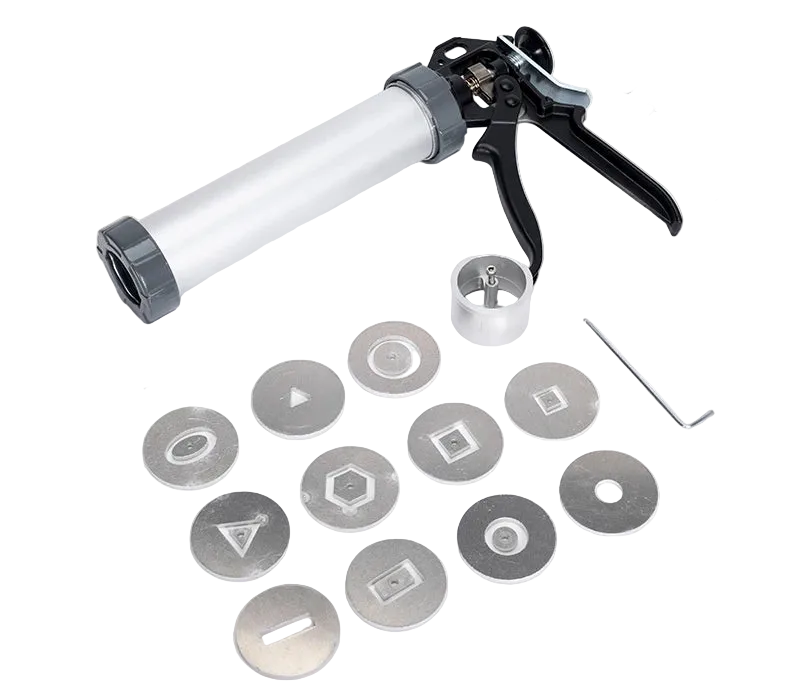 Manual Clay Extruder Gun Large Pottery Sculpting Tool with 11 Interchangeable Forming Discs