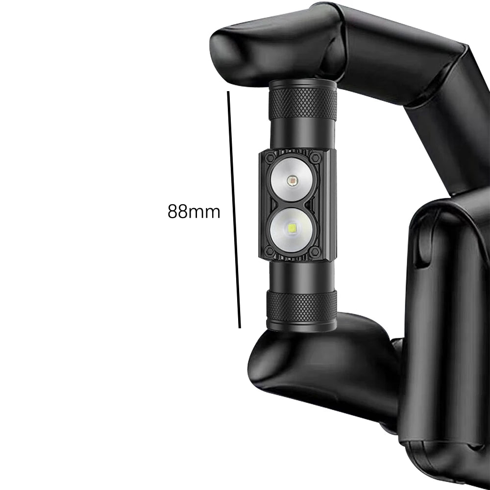 Portable USB Type C Rechargeable LED Headlamp with White and Red Light Waterproof Head Torch