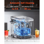 Countertop Ice Maker 100W 9 Cubes Portable Bullet Ice Machine with Basket and Scoop
