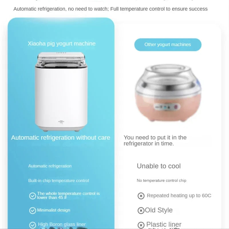 Smart Yogurt Maker 800ml 36W with LCD Display Temperature Control Glass Fermentation Jar